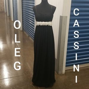 VINTAGE OLEG CASSINI Spaghetti strap FORMAL Dress